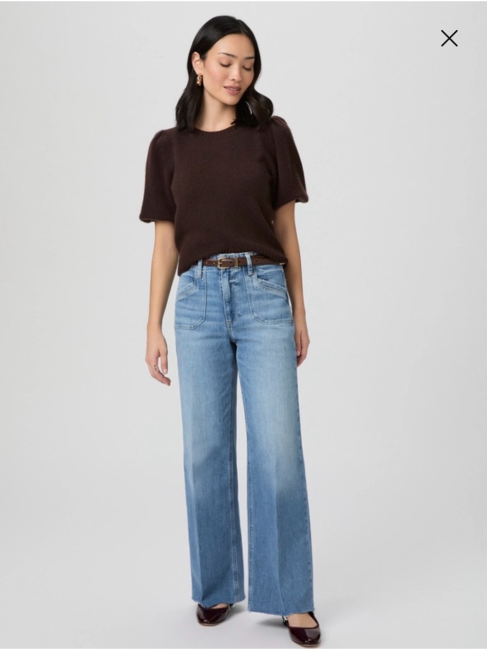 PAIGE High-Rise Wide Leg Jeans  Size 29